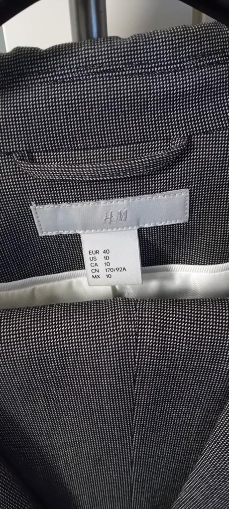 Nohavicovy kostym s poštou, h&m,40