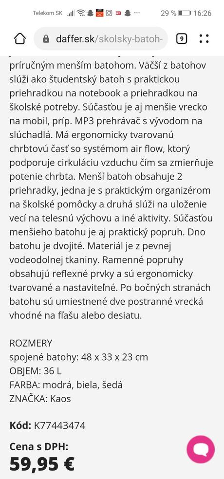 Školský batoh 2 v 1,