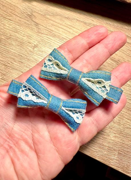 Rifľové sponky s čipkou,