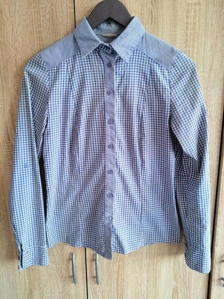 Dámska modrá košeľa, s