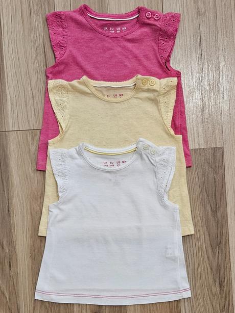 Jednofarebné tričká 3 ks, f&f,68