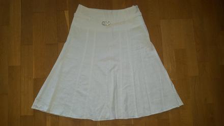 Ľanová biela sukňa dorothy perkins č.40, dorothy perkins,40