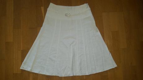 Ľanová biela sukňa dorothy perkins č.40, dorothy perkins,40