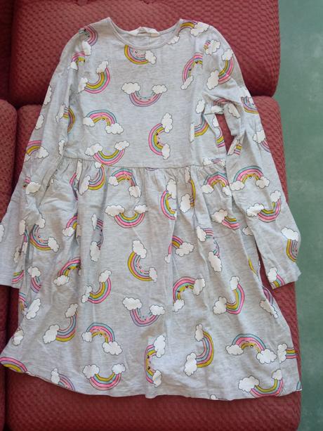 Šaty s potlačou dúhy, h&m,134