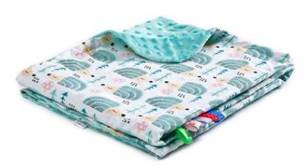 Sensillo ľahká deka s minky mätové-ježkovia 75x100,