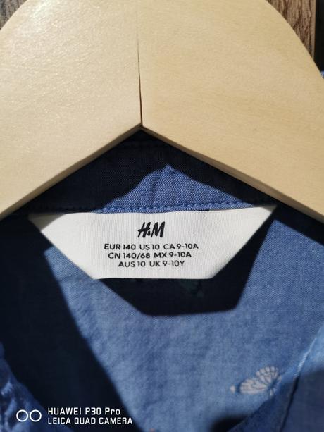 Dievčenská predĺžená košeľa, h&m,140