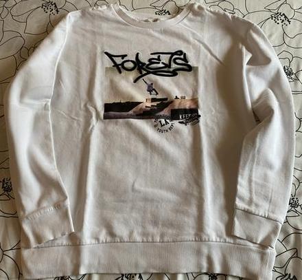 Teplá bavlnená mikina h&m s aplikáciou v. 170, h&m,170