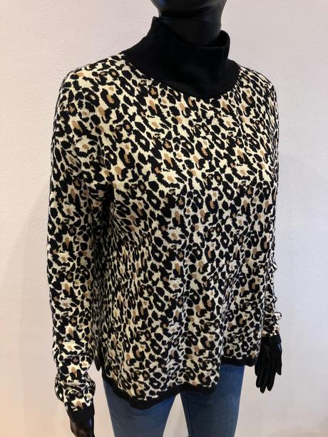 Dámsky rolák s leopardím vzorom (36), s