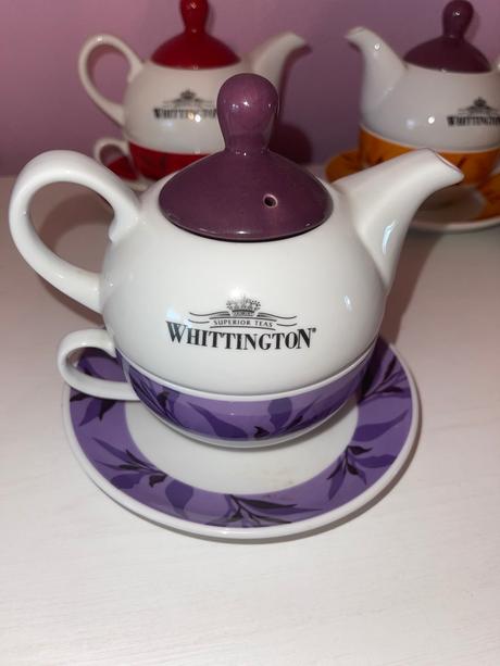 Sada/set čajník, šálka, podšálka - rôzne farby, 