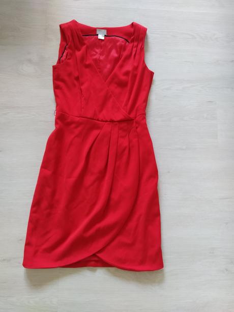 Červené šaty., h&m,34