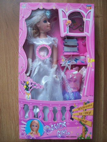 Bábika v svadobných šatách 62 cm- svetlo, zvuk,