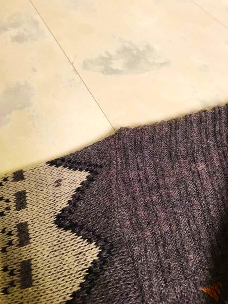 Teplý vlnený pulóver s nórskym vzorom, xxl