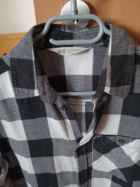 Kockovana bavlnena kosela, h&m,164
