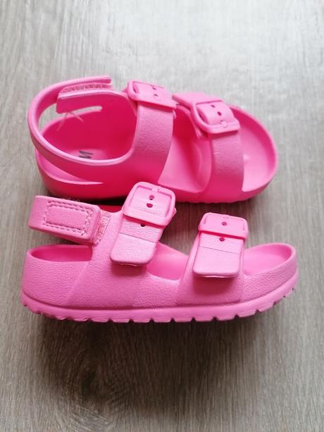 Ružové sandalky k vode, h&m,23