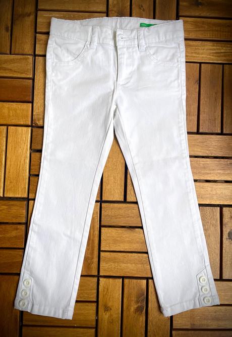 Biele džínsy united colors of benetton, benetton,110