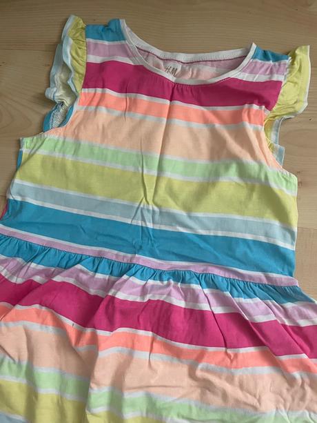 Šaty pruhy 8-10 rokov, h&m,140