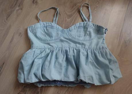 Mäkký riflový top h&m, h&m,m