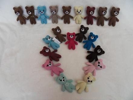 Háčkovaný macko - rôzne farby,