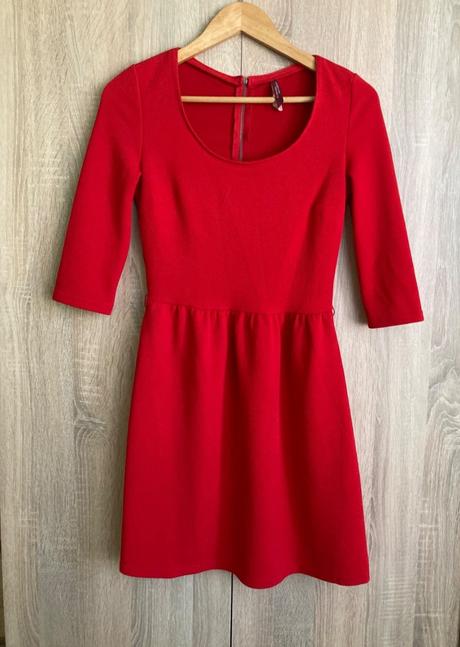 Bershka červené šaty, bershka,m