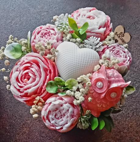 Mydlová kytička v šálke,