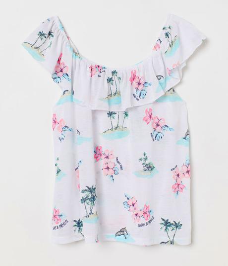 Blúzka - top s volánom, h&m,146