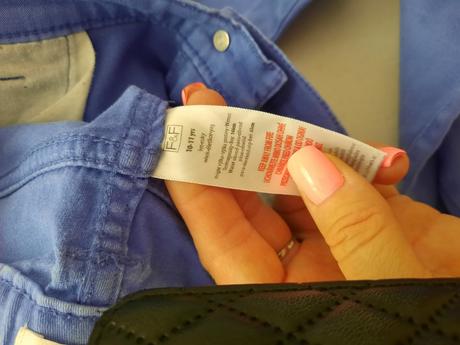 Fialové riflové nohavice, f&f,146