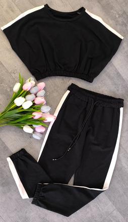 Dámska tepláková súprava crop top, tepláky, s