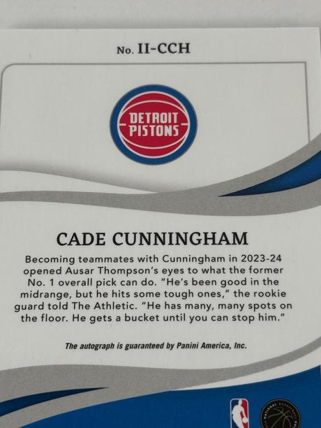 Kartička cade cunningham, 