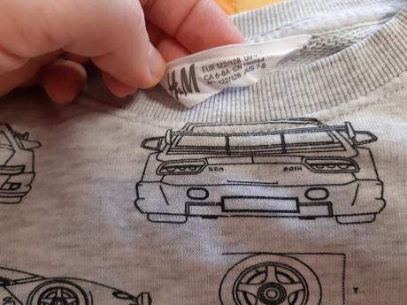 Tenka mikina s autami, h&m,122