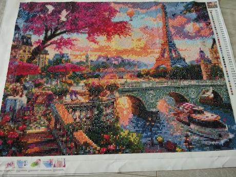 Nový hotový diamantový obraz-"eiffelova veža",