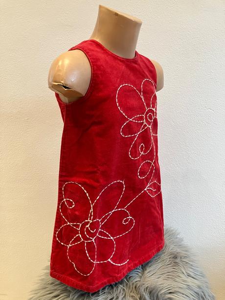 Dievčenské menčestrové šaty s kvetmi (92), mothercare,92