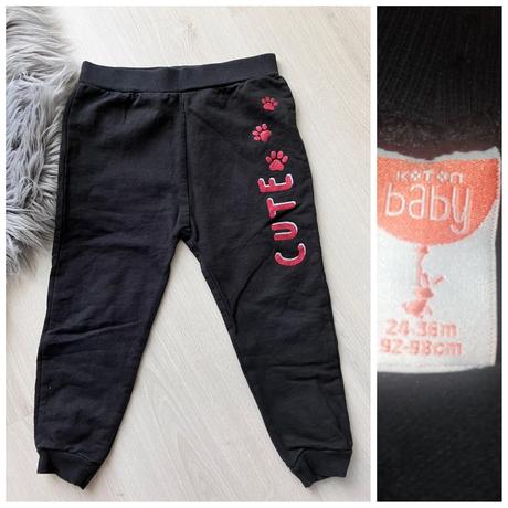 Dievčenské tepláky s nápisom (24-36 mes.), 92