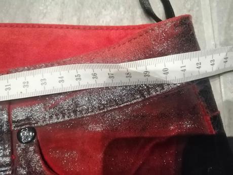 Luxus červené jeans stefano v40, jeans v30, 40