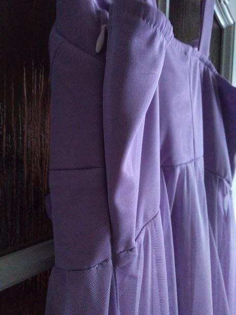 Fialové šaty na ples, svadbu veľ.38, 38