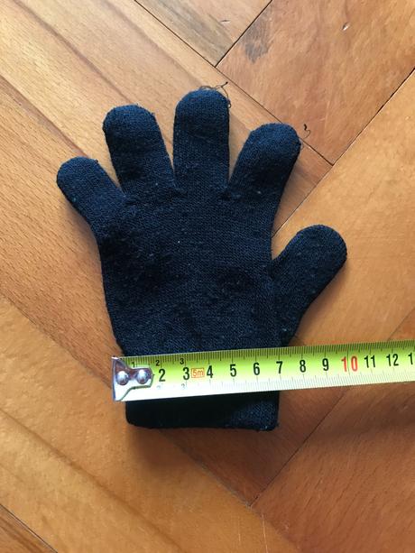 Čierne detské rukavice, 140