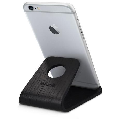 Drevený stojan pre mobily, tablety, čítačky e-kníh,