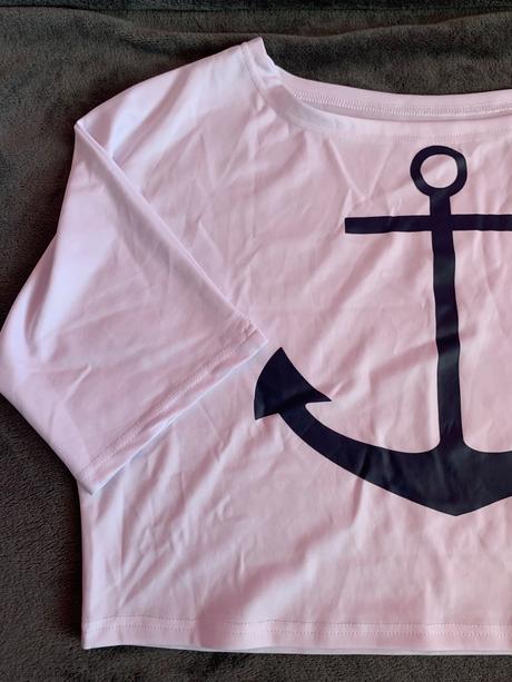 Crop top namornický, l