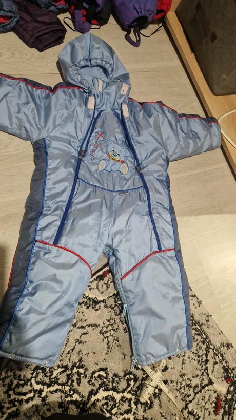 Zateplená zimná kombinéza, overal, 86