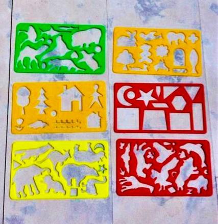 Sada 6 ks šablóny na kreslenie, 