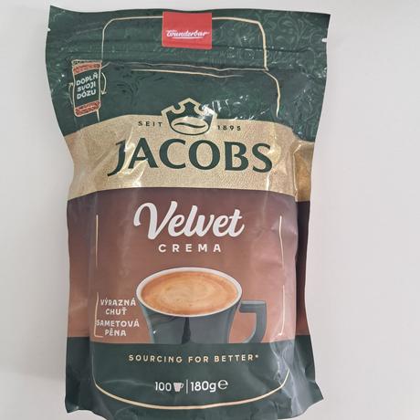 Veľká káva jacobs velvet 180gr,