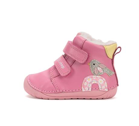 D.d. step - zimná obuv 070 pink vtáčik, d.d.step,20 / 22 / 23 / 24