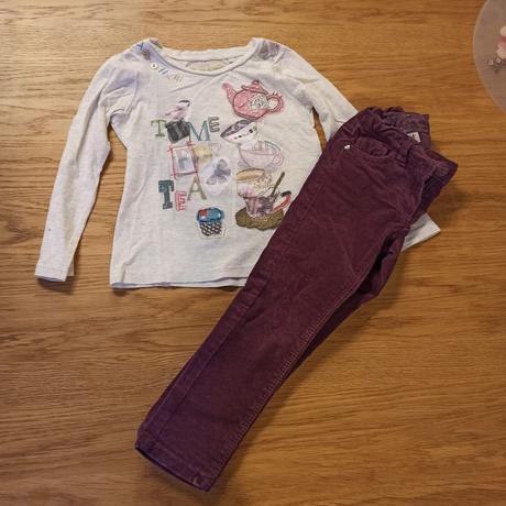 Next set nohavice na gumičku a tričko veľ. 104/110, next,104