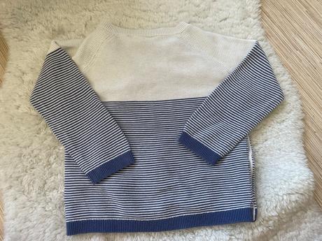 Pleteny pasikavy sveter na gombicky, lupilu,86