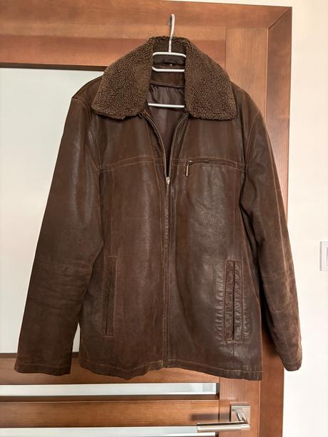 Pánska kožená bunda - m, m