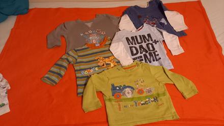 Tricka s dlhym rukavom 5ks 9-12m, 80