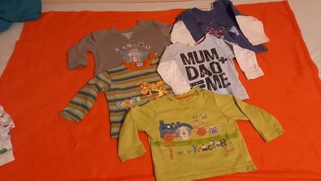 Tricka s dlhym rukavom 5ks 9-12m, 80