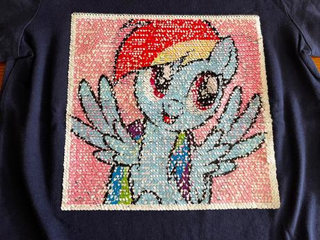 Interaktívne tričko my little pony premieňacie, h&m,122
