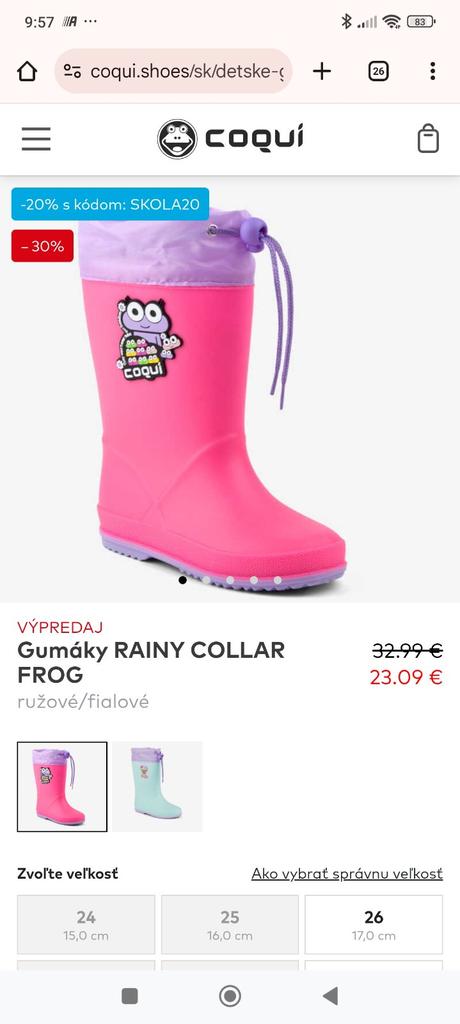 Coqui gumaky velkost 29, coqui,29