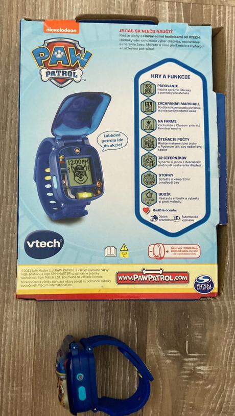 Detské hovoriace hodinky -chase,ako nové,