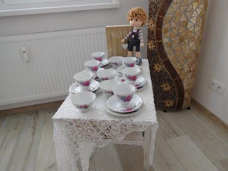 Čínsky porcelán šálky podšálky šípová ruža,